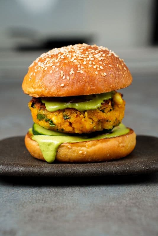 Paneer Burger with Aloo Tikki